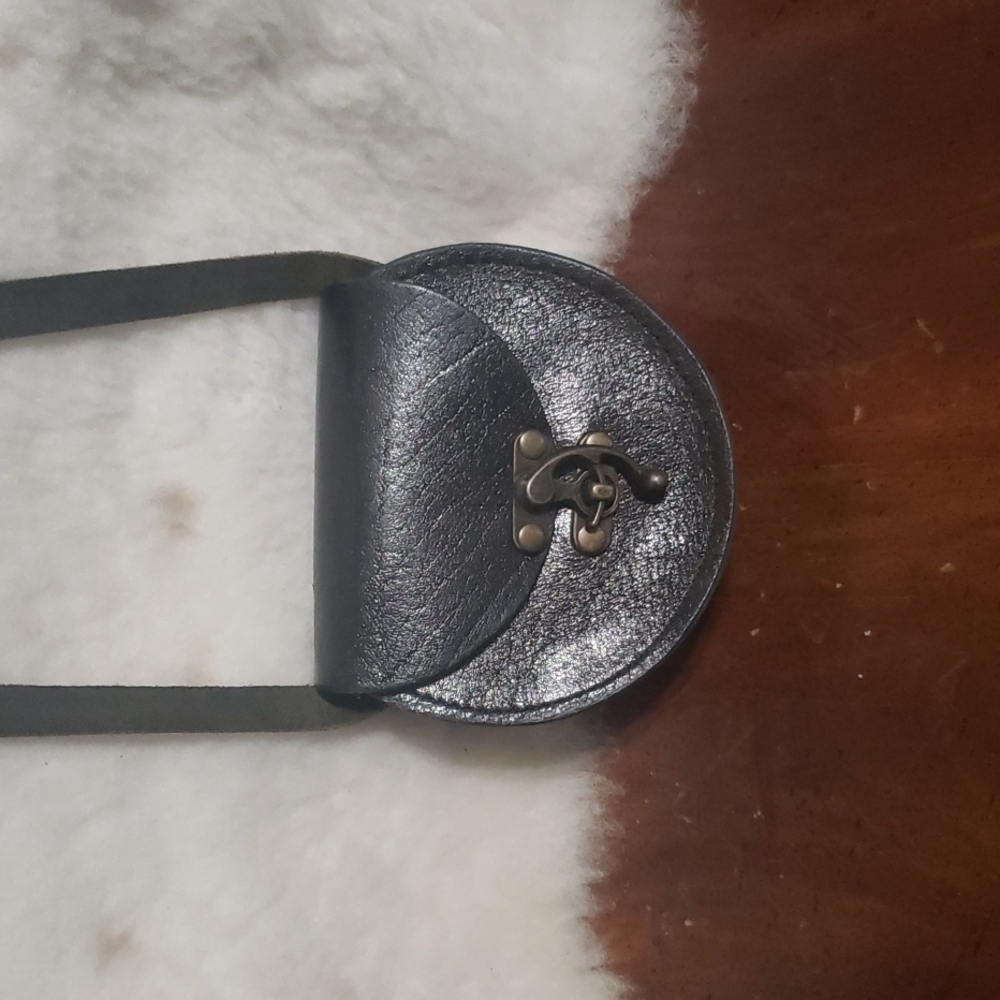Handmade leather crossbody purse from Turkey - Mini